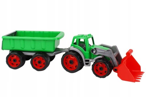 DUZY TRAKTOR CIĄGNIK Z PRZYCZEPĄ KOPARKA MEGA 64cm DUZY TRAKTOR CIĄGNIK Z PRZYCZEPĄ KOPARKA MEGA 64cm