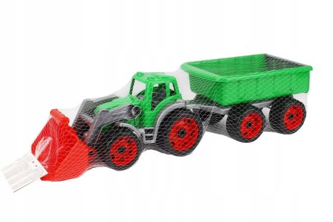 DUZY TRAKTOR CIĄGNIK Z PRZYCZEPĄ KOPARKA MEGA 64cm DUZY TRAKTOR CIĄGNIK Z PRZYCZEPĄ KOPARKA MEGA 64cm