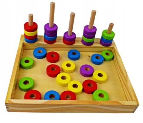 SORTER UKŁADANKA LOGICZNA PIRAMIDKI DREWNIANE SORTER UKŁADANKA LOGICZNA PIRAMIDKI DREWNIANE