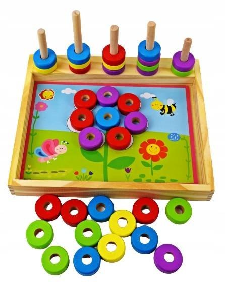 SORTER UKŁADANKA LOGICZNA PIRAMIDKI DREWNIANE SORTER UKŁADANKA LOGICZNA PIRAMIDKI DREWNIANE