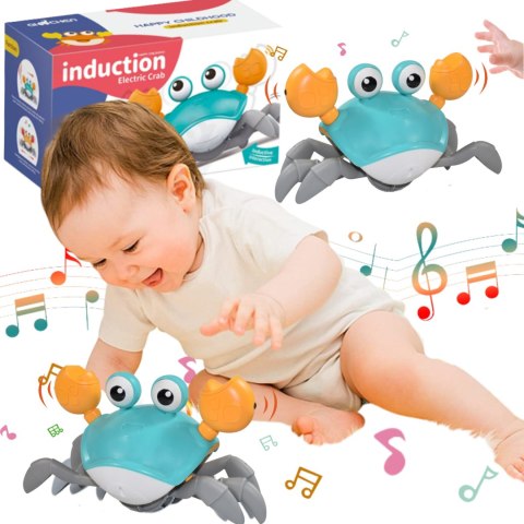 PEŁZAJĄCY UCIEKAJĄCY KRAB INTERAKTYWNY DŹWIĘK MUZYKA GRA CZUJNIK PEŁZAJĄCY UCIEKAJĄCY KRAB INTERAKTYWNY DŹWIĘK MUZYKA GRA CZUJNIK