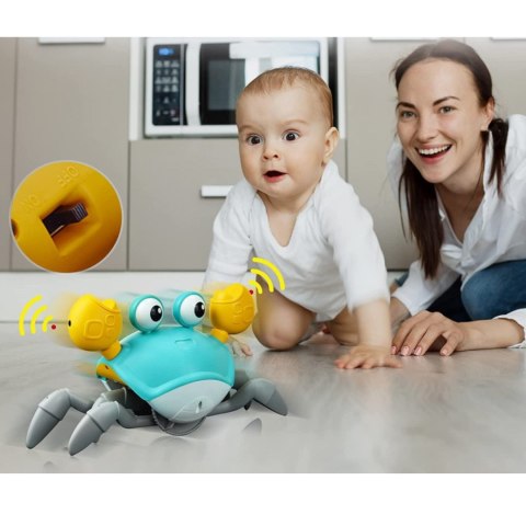 PEŁZAJĄCY UCIEKAJĄCY KRAB INTERAKTYWNY DŹWIĘK MUZYKA GRA CZUJNIK PEŁZAJĄCY UCIEKAJĄCY KRAB INTERAKTYWNY DŹWIĘK MUZYKA GRA CZUJNIK