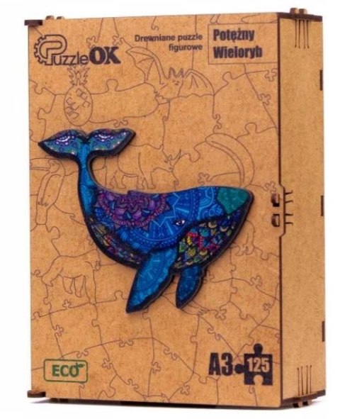 PUZZLE DREWNIANE UKŁADANKA WIELORYB RYBA REKIN PUZZLE DREWNIANE UKŁADANKA WIELORYB RYBA REKIN