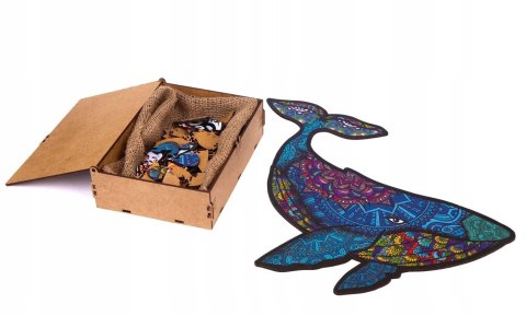 PUZZLE DREWNIANE UKŁADANKA WIELORYB RYBA REKIN PUZZLE DREWNIANE UKŁADANKA WIELORYB RYBA REKIN