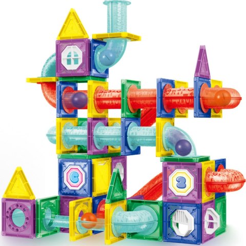 ZESTAW KLOCKI MAGNETYCZNE KONSTRUKCYJNE KULODROM UKŁADANKA TOR ZAMEK 148 el ZESTAW KLOCKI MAGNETYCZNE KONSTRUKCYJNE KULODROM UKŁADANKA TOR ZAMEK 148 el