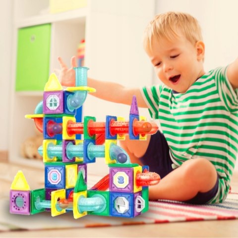 ZESTAW KLOCKI MAGNETYCZNE KONSTRUKCYJNE KULODROM UKŁADANKA TOR ZAMEK 148 el ZESTAW KLOCKI MAGNETYCZNE KONSTRUKCYJNE KULODROM UKŁADANKA TOR ZAMEK 148 el