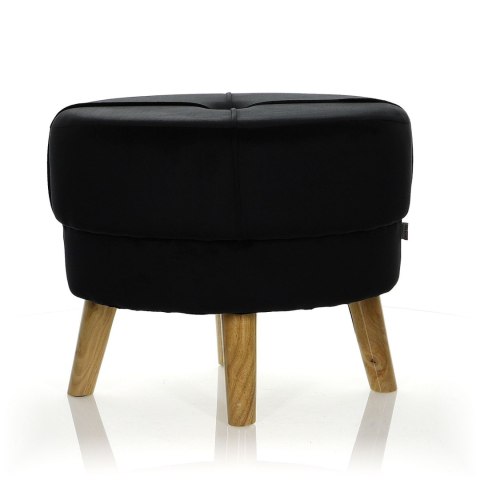 Pufa Quinn - czarna 49x37x39.5cm Pufa Quinn - czarna 49x37x39.5cm