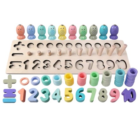 DREWNIANA UKŁADANKA TRENING MÓZGU MONTESSORI PUZZLE CYFERKI ŁOWIENIE RYBEK DREWNIANA UKŁADANKA TRENING MÓZGU MONTESSORI PUZZLE CYFERKI ŁOWIENIE RYBEK
