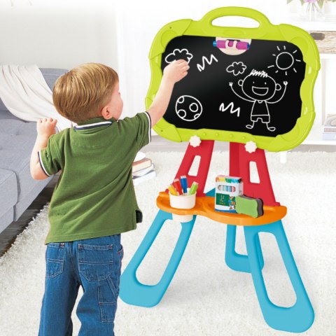 DUŻA DWUSTRONNA TABLICA MAGNETYCZNA SUCHOŚCIERALNA KREDA MARKERY + MAGNESY DUŻA DWUSTRONNA TABLICA MAGNETYCZNA SUCHOŚCIERALNA KREDA MARKERY + MAGNESY