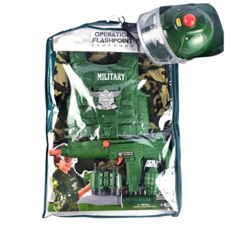 DUŻY XXL ZESTAW WOJSKOWY KAMIZELKA KASK KARABIN PISTOLET LORNETKA GRANAT DUŻY XXL ZESTAW WOJSKOWY KAMIZELKA KASK KARABIN PISTOLET LORNETKA GRANAT