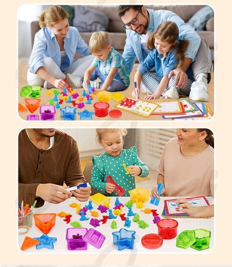 DUŻY ZESTAW EDUKACYJNY NAUKA LICZENIA KOLORÓW GRA MONTESSORI SORTER KUBKI DUŻY ZESTAW EDUKACYJNY NAUKA LICZENIA KOLORÓW GRA MONTESSORI SORTER KUBKI