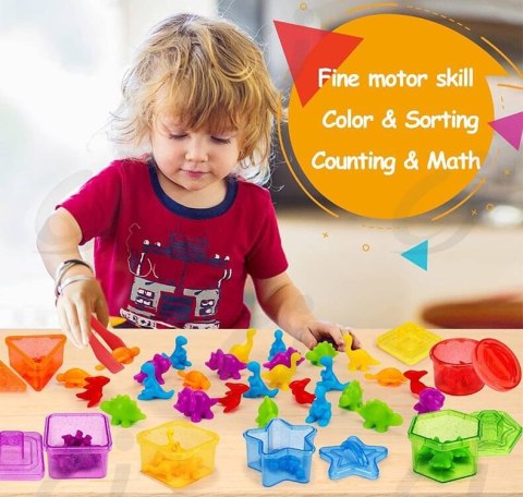 DUŻY ZESTAW EDUKACYJNY NAUKA LICZENIA KOLORÓW GRA MONTESSORI SORTER KUBKI DUŻY ZESTAW EDUKACYJNY NAUKA LICZENIA KOLORÓW GRA MONTESSORI SORTER KUBKI