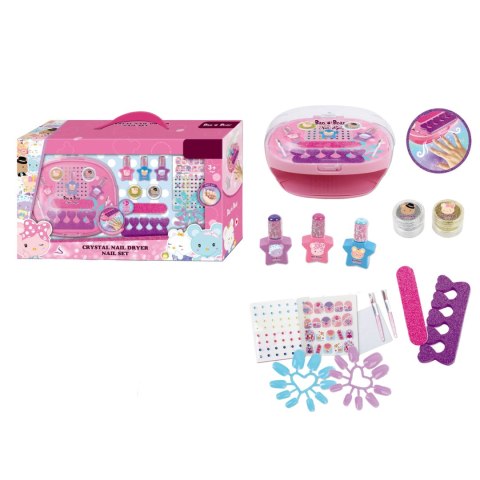 ZESTAW DO STYLIZACJI PAZNOKCI DLA DZIECI LAKIERY BROKATY MAKEUP SUSZARKA ZESTAW DO STYLIZACJI PAZNOKCI DLA DZIECI LAKIERY BROKATY MAKEUP SUSZARKA