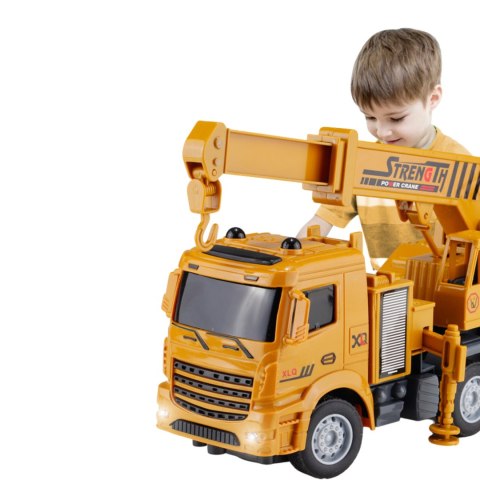 CIĘŻARÓWKA ZDALNIE STEROWANA PILOTEM Z KABINĄ DŹWIGIEM ŚWIATŁO PILOT 6 KÓŁ CIĘŻARÓWKA ZDALNIE STEROWANA PILOTEM Z KABINĄ DŹWIGIEM ŚWIATŁO PILOT 6 KÓŁ