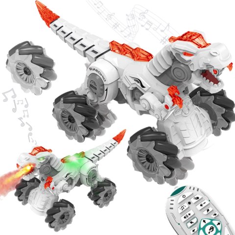DINOZAUR SMOK ROBOT ZDALNIE STEROWANY ŚWIATŁO DŻWIĘK CHODZI PARA DYM RYCZY DINOZAUR SMOK ROBOT ZDALNIE STEROWANY ŚWIATŁO DŻWIĘK CHODZI PARA DYM RYCZY