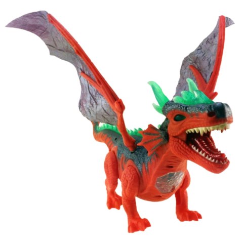 DINOZAUR SMOK Z RUCHOMYMI SKRZYDŁAMI ŚWIATŁO DŻWIĘK CHODZI RYCZY DUŻY DINOZAUR SMOK Z RUCHOMYMI SKRZYDŁAMI ŚWIATŁO DŻWIĘK CHODZI RYCZY DUŻY