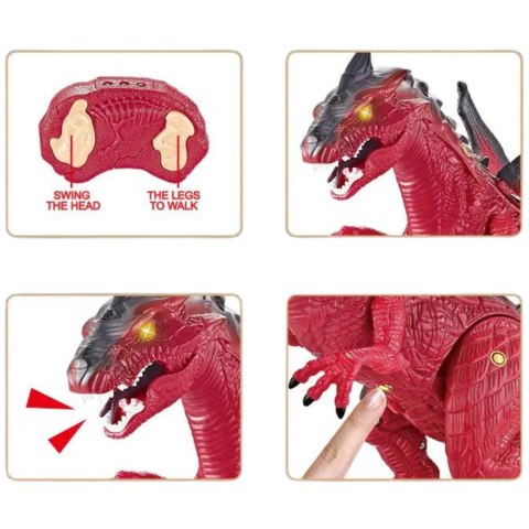 DINOZAUR SMOK ZDALNIE STEROWANY RC ŚWIATŁO DŻWIĘK CHODZI RYCZY ŚWIECI DUŻY DINOZAUR SMOK ZDALNIE STEROWANY RC ŚWIATŁO DŻWIĘK CHODZI RYCZY ŚWIECI DUŻY