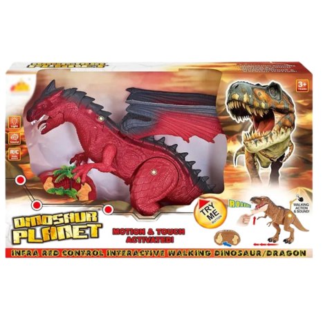 DINOZAUR SMOK ZDALNIE STEROWANY RC ŚWIATŁO DŻWIĘK CHODZI RYCZY ŚWIECI DUŻY DINOZAUR SMOK ZDALNIE STEROWANY RC ŚWIATŁO DŻWIĘK CHODZI RYCZY ŚWIECI DUŻY