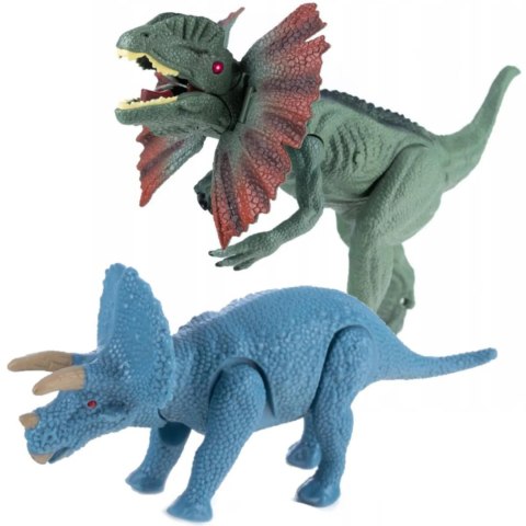 DUŻY ZESTAW 4 FIGUREK DINOZAURÓW 2 DRZEWKA ŚWIATŁO DŻWIĘK DINOZAURY DINO DUŻY ZESTAW 4 FIGUREK DINOZAURÓW 2 DRZEWKA ŚWIATŁO DŻWIĘK DINOZAURY DINO