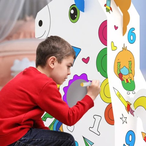 DUŻY ZESTAW ARTYSTYCZNY JEDNOROŻEC DO SKŁADANIA MALOWANIA KOLOROWANIA 98cm DUŻY ZESTAW ARTYSTYCZNY JEDNOROŻEC DO SKŁADANIA MALOWANIA KOLOROWANIA 98cm