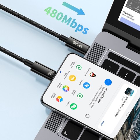 Kabel przewód USB-C 480Mb/s 240W Tungsten Gold 1m czarny Kabel przewód USB-C 480Mb/s 240W Tungsten Gold 1m czarny