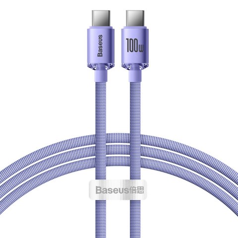 Kabel przewód do szybkiego ładowania i transferu danych USB - USB-C 100W 1.2m fioletowy Kabel przewód do szybkiego ładowania i transferu danych USB - USB-C 100W 1.2m fioletowy