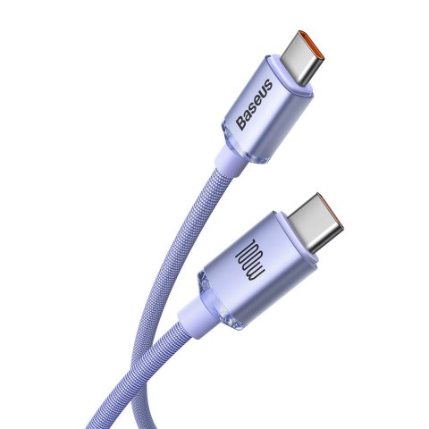 Kabel przewód do szybkiego ładowania i transferu danych USB - USB-C 100W 1.2m fioletowy Kabel przewód do szybkiego ładowania i transferu danych USB - USB-C 100W 1.2m fioletowy
