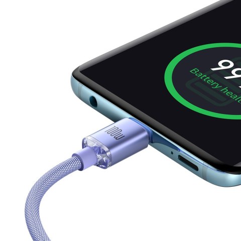 Kabel przewód do szybkiego ładowania i transferu danych USB - USB-C 100W 1.2m fioletowy Kabel przewód do szybkiego ładowania i transferu danych USB - USB-C 100W 1.2m fioletowy