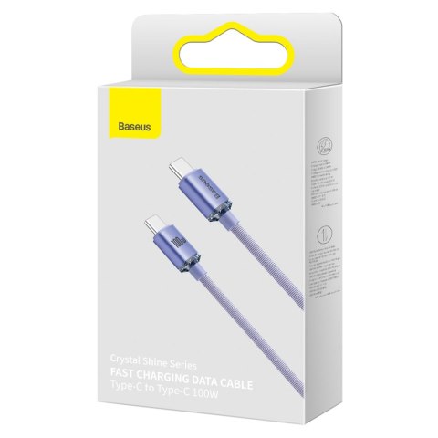 Kabel przewód do szybkiego ładowania i transferu danych USB - USB-C 100W 1.2m fioletowy Kabel przewód do szybkiego ładowania i transferu danych USB - USB-C 100W 1.2m fioletowy