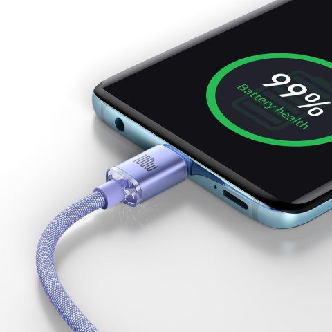 Kabel przewód do szybkiego ładowania i transferu danych USB - USB-C 100W 1.2m fioletowy Kabel przewód do szybkiego ładowania i transferu danych USB - USB-C 100W 1.2m fioletowy