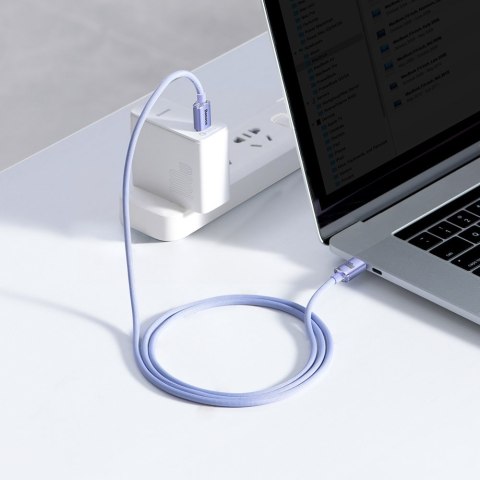 Kabel przewód do szybkiego ładowania i transferu danych USB - USB-C 100W 1.2m fioletowy Kabel przewód do szybkiego ładowania i transferu danych USB - USB-C 100W 1.2m fioletowy