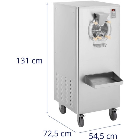 Maszyna automat do lodów sorbetów na kółkach 1 smak 15-22.5 l/h 1500 W Maszyna automat do lodów sorbetów na kółkach 1 smak 15-22.5 l/h 1500 W
