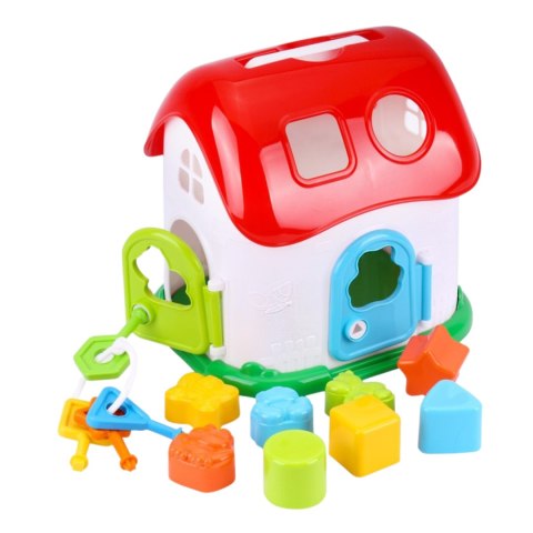 SORTER LEŚNY DOMEK FIGURY GEOMETRYCZNE ZWIERZĘTA KLUCZE KOLORY KLOCKI SORTER LEŚNY DOMEK FIGURY GEOMETRYCZNE ZWIERZĘTA KLUCZE KOLORY KLOCKI