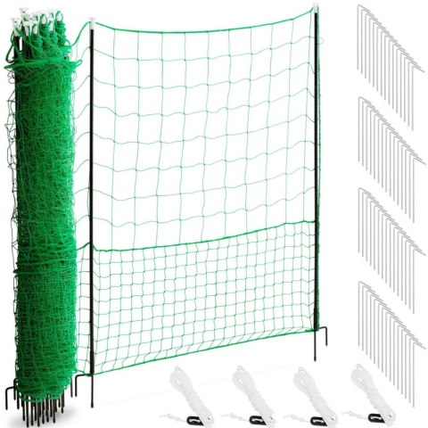 Siatka ogrodzenie ochronne hodowlane dla kur drobiu 1,25 x 50 m Siatka ogrodzenie ochronne hodowlane dla kur drobiu 1,25 x 50 m