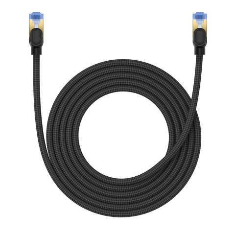 Szybki kabel sieciowy LAN RJ45 cat.7 10Gbps plecionka 3m czarny Szybki kabel sieciowy LAN RJ45 cat.7 10Gbps plecionka 3m czarny