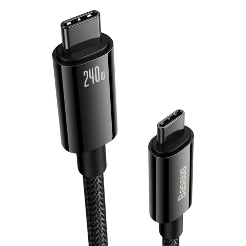 Kabel przewód Tungsten Gold USB-C 480Mb/s 240W 2m czarny Kabel przewód Tungsten Gold USB-C 480Mb/s 240W 2m czarny