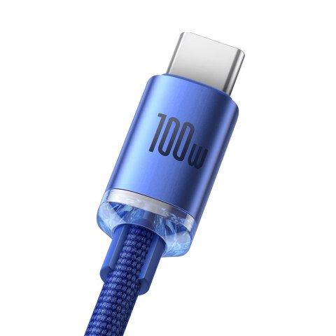Kabel przewód USB - USB-C do szybkiego ładowania i transferu danych 2m niebieski Kabel przewód USB - USB-C do szybkiego ładowania i transferu danych 2m niebieski