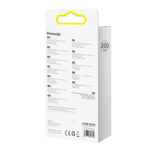Kabel przewód USB - USB-C do szybkiego ładowania i transferu danych 2m niebieski Kabel przewód USB - USB-C do szybkiego ładowania i transferu danych 2m niebieski
