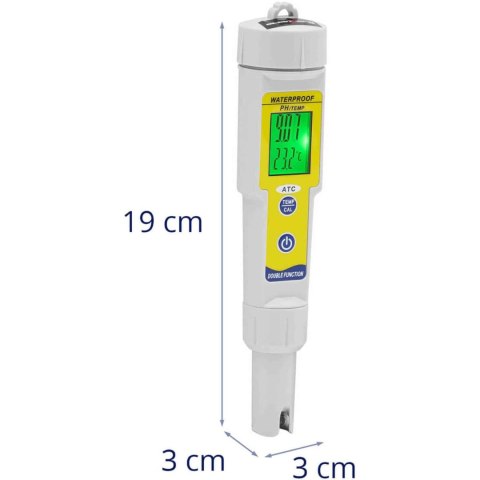 Kwasomierz miernik pH z termometrem LCD 0-14 pH 0-50 C Kwasomierz miernik pH z termometrem LCD 0-14 pH 0-50 C