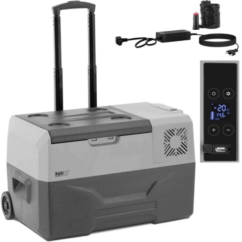 Lodówka samochodowa turystyczna na kółkach z funkcją mrożenia 12/24 V DC/AC 60 W 30 l Lodówka samochodowa turystyczna na kółkach z funkcją mrożenia 12/24 V DC/AC 60 W 30 l