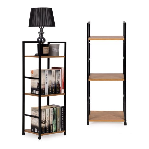Regał drewniany nowoczesny metalowa rama LOFT 3 półki Regał drewniany nowoczesny metalowa rama LOFT 3 półki