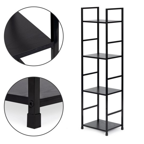 Regał drewniany nowoczesny metalowa rama LOFT 4 półki Regał drewniany nowoczesny metalowa rama LOFT 4 półki