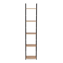 Regał drewniany nowoczesny metalowa rama LOFT 5 półek