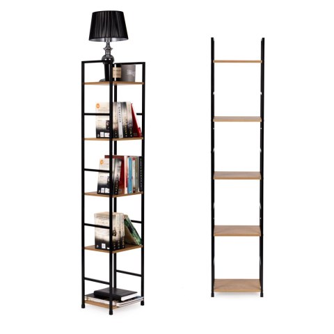 Regał drewniany nowoczesny metalowa rama LOFT 5 półek Regał drewniany nowoczesny metalowa rama LOFT 5 półek