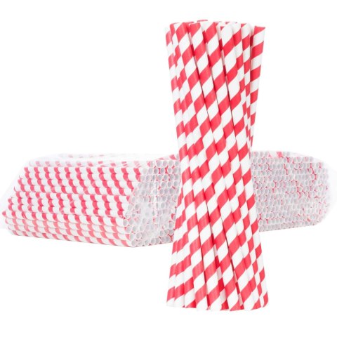 Słomki papierowe BIO ekologiczne PAPER STRAWS 6/205mm - biało-czerwone 500szt. Słomki papierowe BIO ekologiczne PAPER STRAWS 6/205mm - biało-czerwone 500szt.