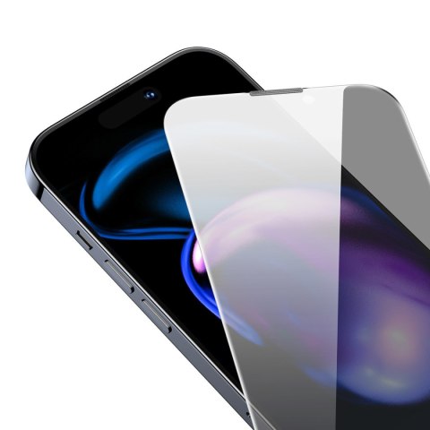 Szkło hartowane do iPhone 14 Pro na cały ekran 0.4mm filtr Anti Spy ZESTAW Szkło hartowane do iPhone 14 Pro na cały ekran 0.4mm filtr Anti Spy ZESTAW