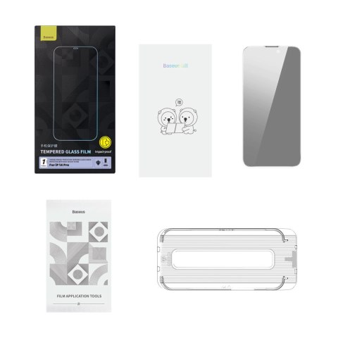 Szkło hartowane do iPhone 14 Pro na cały ekran 0.4mm filtr Anti Spy ZESTAW Szkło hartowane do iPhone 14 Pro na cały ekran 0.4mm filtr Anti Spy ZESTAW