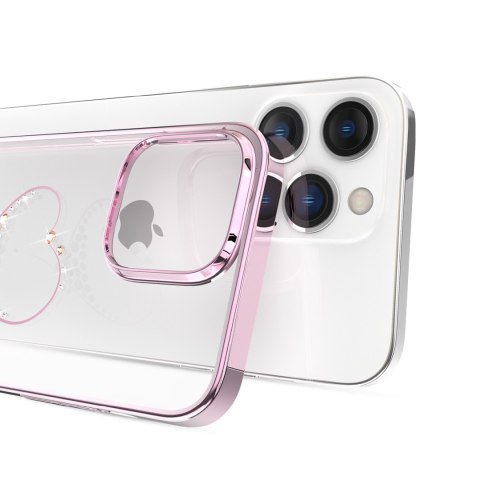 Etui do telefonu iPhone 14 Plus ozdobione kryształami Wish Series różowe Etui do telefonu iPhone 14 Plus ozdobione kryształami Wish Series różowe