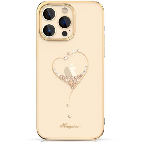 Etui do telefonu iPhone 14 Plus ozdobione kryształami Wish Series złote Etui do telefonu iPhone 14 Plus ozdobione kryształami Wish Series złote