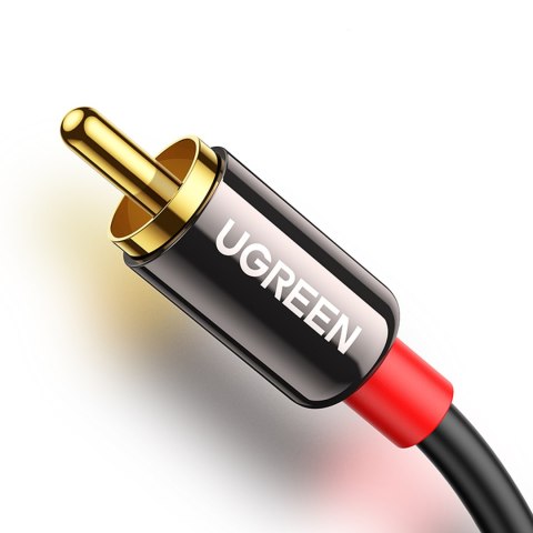 Kabel przewód audio 3.5 mm mini jack - 2x RCA 5m czarny Kabel przewód audio 3.5 mm mini jack - 2x RCA 5m czarny